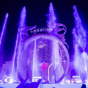 Spectacle aquatique par Crystal pour Dragone