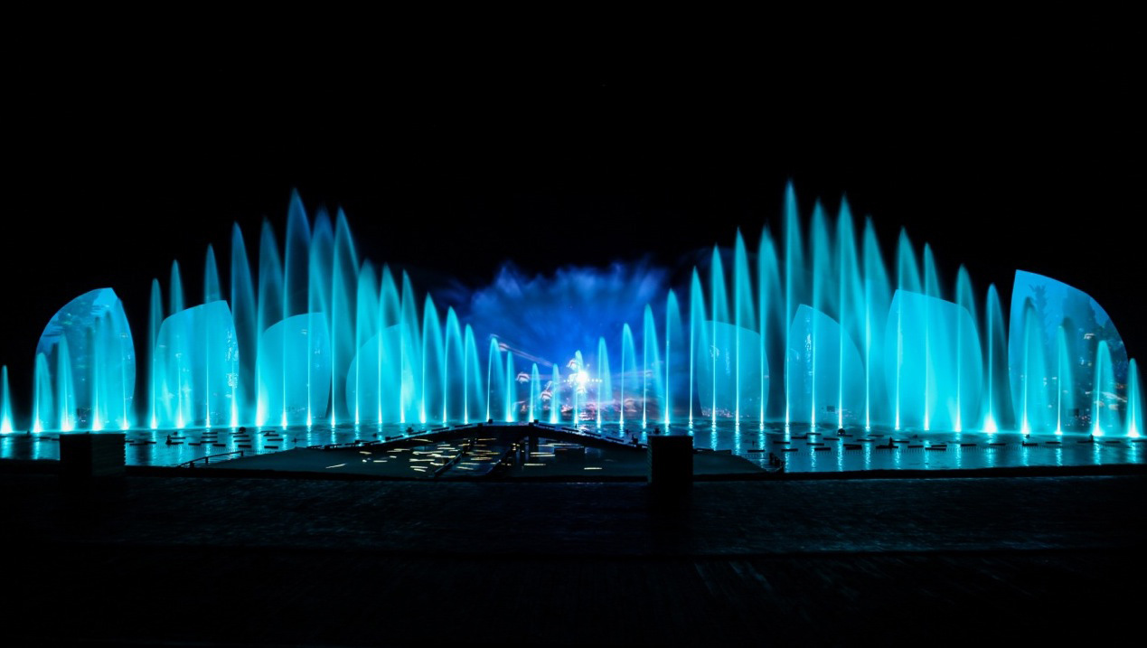 Effets d'eau pour le spectacle Eastner Sunrise par Crystal