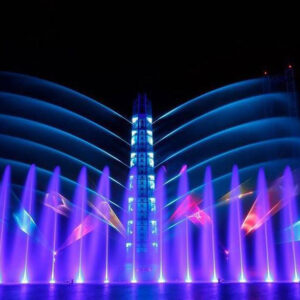 Attraction pour ECA2 avec les effets d'eau et de feu de Crystal