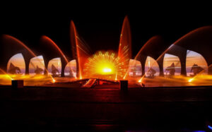 Effets d'eau pour le spectacle Eastner Sunrise par Crystal