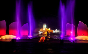 Effets d'eau pour le spectacle Eastner Sunrise par Crystal