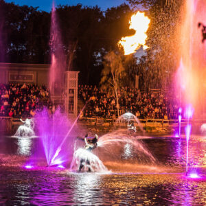 Effets d'eau et de feu par Crystal pour les Noces de Feu au Puy du Fou