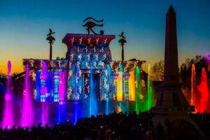 Jets d'eau pour l'attraction Osiris au Parc Astérix par Crystal