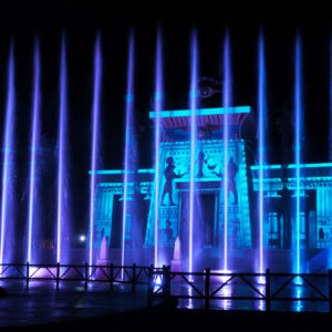 Jets d'eau pour l'attraction Osiris au Parc Astérix par Crystal