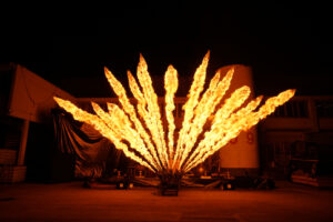 Projecteurs de flammes réalisés par Crystal