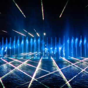 Spectacle d'eau et multimédia réalisé par Crystal