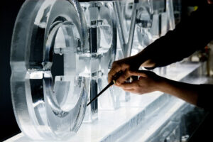 Sculptures de glace créées par Crystal