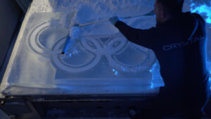 Sculptures de glace créées par Crystal