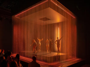 Photo d'un spectacle aquatique avec des rideaux d'eau réalisé par Crystal