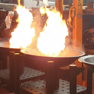 Vasques de feu réalisées par les équipes de Crystal