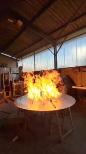 Vasques de feu réalisées par les équipes de Crystal