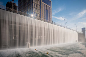Cascades et Murs d'eau créés par les équipes d'experts de Crystal