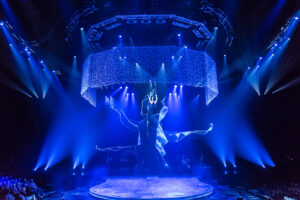 Photo d'un spectacle aquatique avec des rideaux d'eau réalisé par Crystal