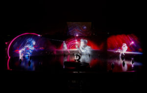 Show aquatique avec écrans d'eau réalisés par les équipes d'experts de Crystal