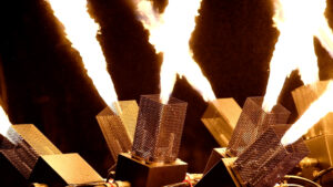 Projecteurs de flammes réalisés par Crystal