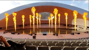 Projecteurs de flammes réalisés par Crystal