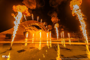 Projecteurs de flammes réalisés par Crystal