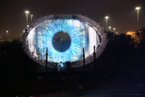 Photo d'un spectacle aquatique avec des rideaux d'eau réalisé par Crystal