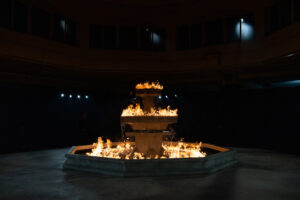 Vasques de feu réalisées par les équipes de Crystal