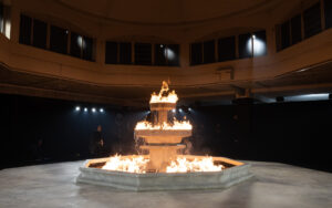 Vasques de feu réalisées par les équipes de Crystal