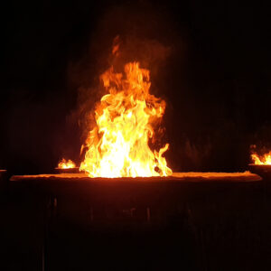 Vasques de feu réalisées par les équipes de Crystal