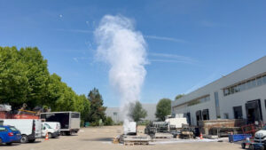 Effets de neige créés par Crystal à l'atelier