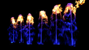 Jets d'eau et feu par Crystal