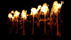 Jets d'eau et feu par Crystal