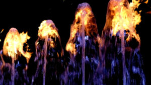 Jets d'eau et feu par Crystal