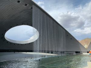 Photo d'un spectacle aquatique avec des rideaux d'eau réalisé par Crystal