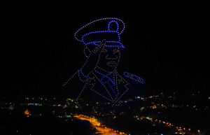 Spectacle de Drones par Crystal, design graphique