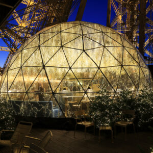 EIFFEL TOWER - Christmas Terrace Under a Golden Bubble for Umanis