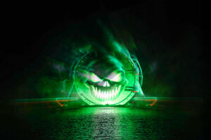 Écran d’eau, jets d'eau et effets de feu conçus par les équipes de CRYSTAL, créateurs d'événements.