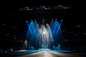 Pixel Fall créée par les équipes CRYSTAL pour le MANA TOUR USA, créateur d'événement.