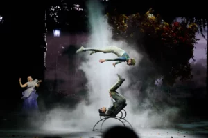 Brouillard et tempete créés par Crystal pour le cirque du soleil