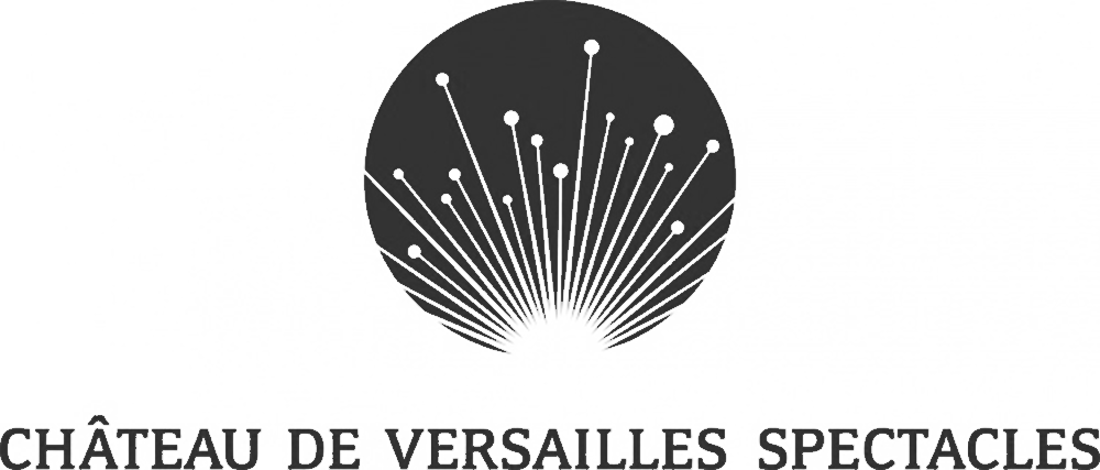 logo noir et blanc chateau de versailles spectacles