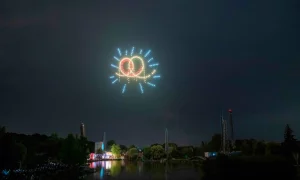 Spectacle de drones réalisé par les équipes de CRYSTAL pour les 50 ans de Walibi, créateurs d'événement.