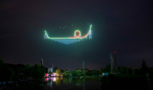 Spectacle de drones réalisé par les équipes de CRYSTAL pour les 50 ans de Walibi, créateurs d'événement.