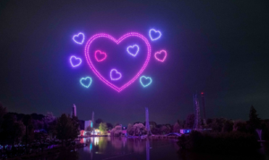 Spectacle de drones réalisé par les équipes de CRYSTAL pour les 50 ans de Walibi, créateurs d'événement.