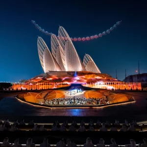 Fontaines créés par Crystal pour UAE 54th Anniversary