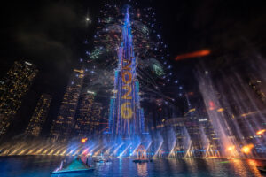 Aquadrones crée par Crystal pour OLC lors du Dubai NYE Show 2026