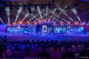 Fontaines de CRYSTAL pour 70TH ANNIVERSARY OF MOROCCO’S GENERAL DIRECTORATE OF NATIONAL SECURITY