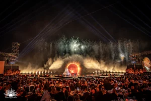 Aqua Drones, fontaines et écran d'eau pour le Malta Mediterranean Film Festival