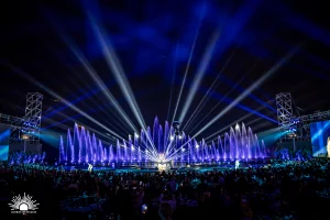 Aqua Drones, fontaines et écran d'eau pour le Malta Mediterranean Film Festival