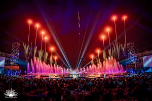 Aqua Drones, fontaines et écran d'eau pour le Malta Mediterranean Film Festival
