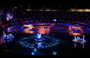 Aqua Drones, fontaines et écran d'eau pour le Malta Mediterranean Film Festival