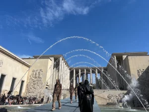 Water effects pour fashion show rick owens